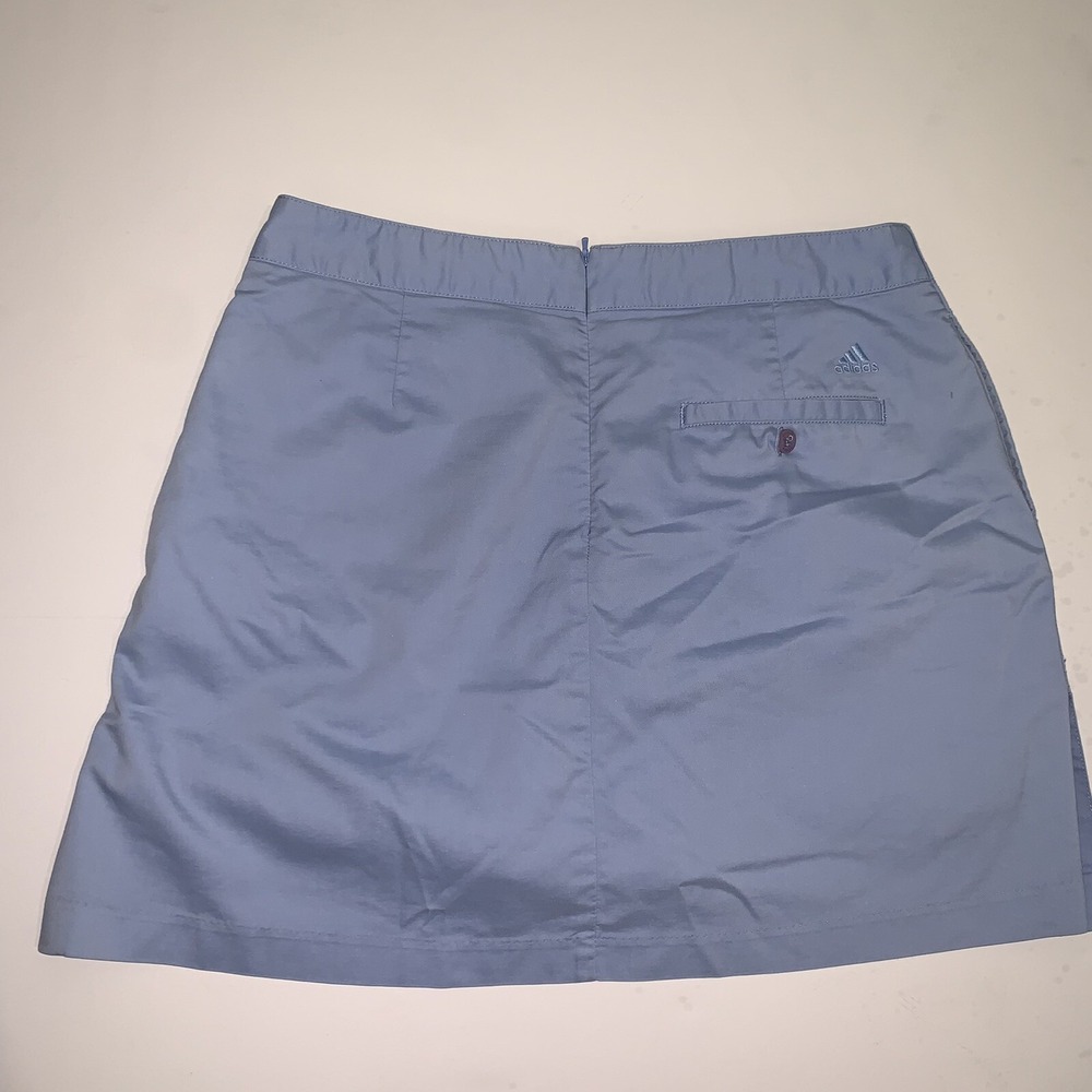 Adidas Stretch Women Golf Skirt Zip Down Back Size 6 Light Blue